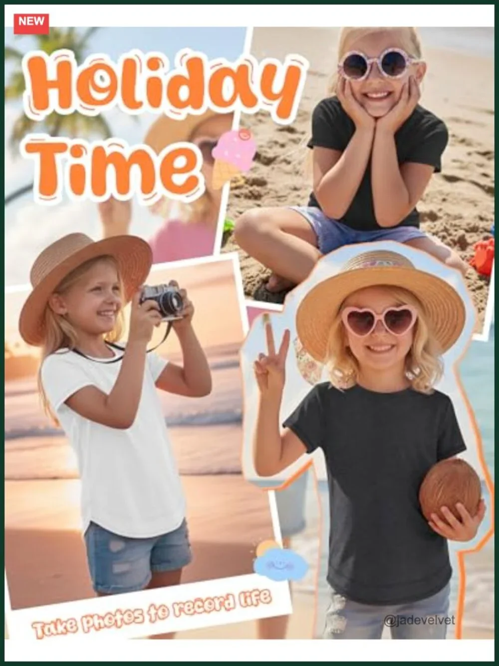 4-Pack Girls Short Sleeve Crewneck Tunic Tees Loose Fit